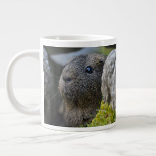 Smooth, Shorthair, Lemon Agouti Guinea Pig in Rock Large Coffee Mug