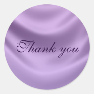 smooth silk - purple classic round sticker