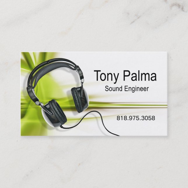 Smooth Sound Engineer - Music Business Card (Front)