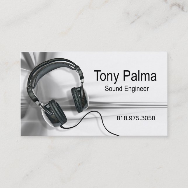 Smooth Sound Engineer - Music Business Card (Front)