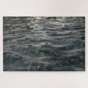 Smooth Stones in Rippled Water Series, Photo 1 Jigsaw Puzzle