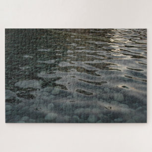 Smooth Stones in Rippled Water Series, Photo 4 Jigsaw Puzzle
