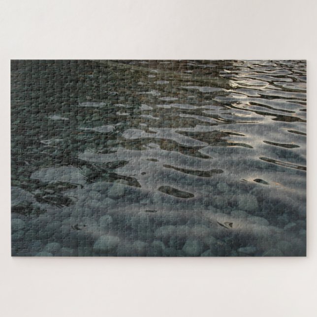 Smooth Stones in Rippled Water Series, Photo 4 Jigsaw Puzzle (Horizontal)