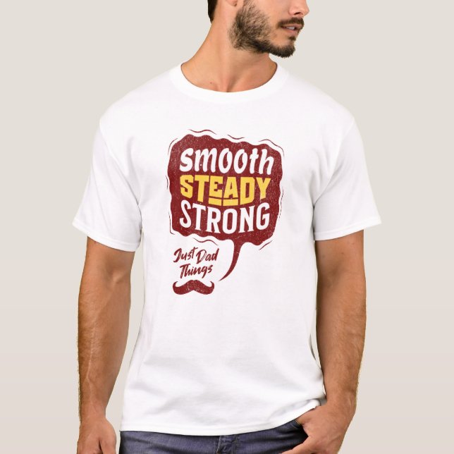 Smooth Strong Dad Father's Day Gifts Retro T-Shirt (Front)