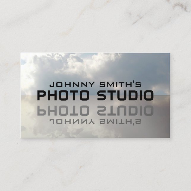Smooth surface mirror effect  business card (Front)