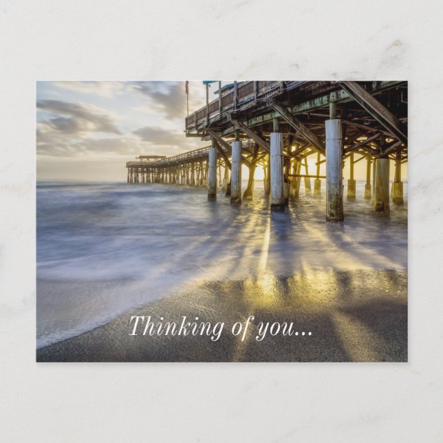 Smooth Waves At Cocoa Pier Thinking Of U Postcard (Front)