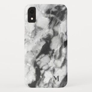 Smooth White And Dark Grey Marble Case-Mate iPhone Case