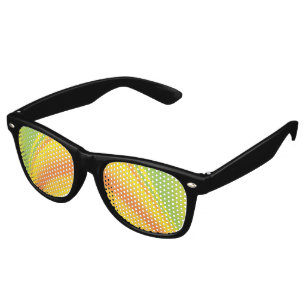 Smooth yellow green color blending background retro sunglasses
