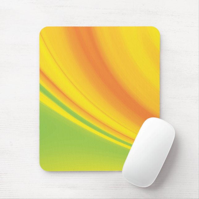 Smooth yellow green colour blending background mouse pad (With Mouse)