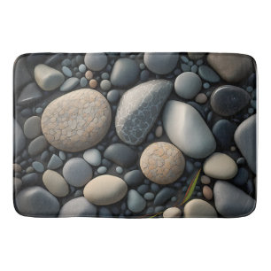 Smoothed Stones Graphic Bath Mat