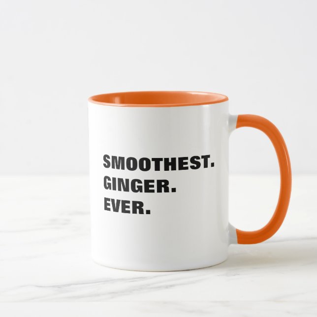 "Smoothest. Ginger. Ever." design Cat Mug (Right)