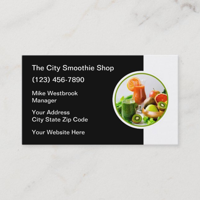 Smoothie Cafe Business Card (Front)