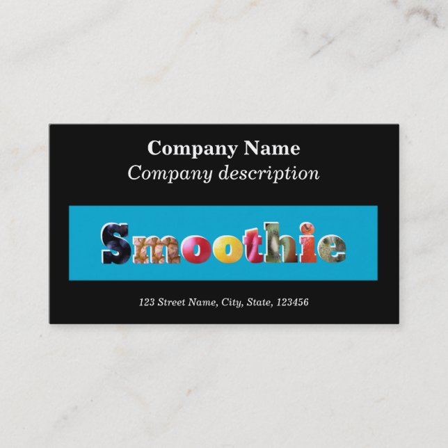Smoothie Cafe / Juice bar business card (Front)