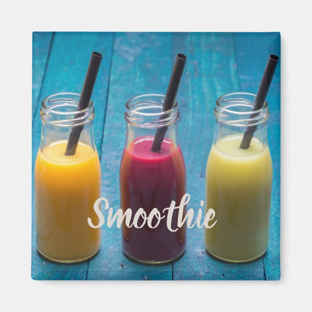 Smoothie juice drink mango orange kiwi gift luggag magnet (Front)