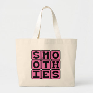 Smoothies, Healthy Fruit Drinks Large Tote Bag