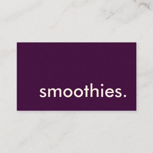 smoothies. loyalty punch card (Front)