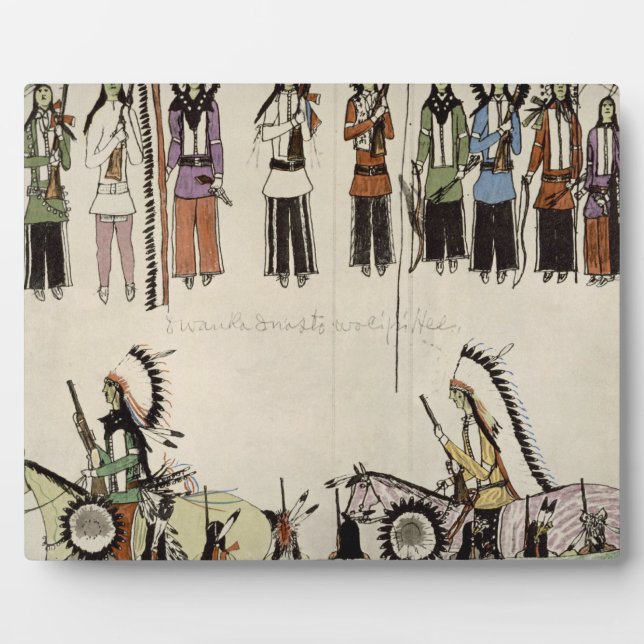 'Smoothing the Place Dance' (ink on paper) Plaque (Front)