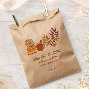 S'more Baby Shower campfire fall leaves thank you  Favour Bags