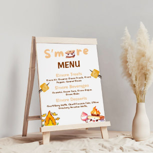 S'more Bar Menu Sign Smore Bar S'mores Station Out