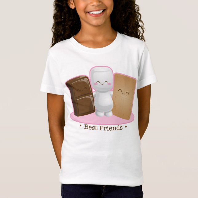 "S'more Buddies" Girls Baby Doll Shirt (Front)