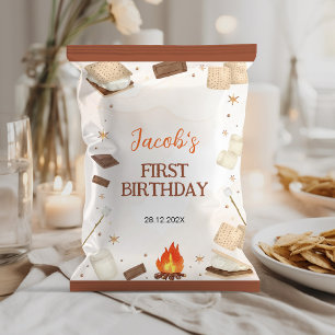S'more Campfire Camping Birthday Chip Bag Wrapper