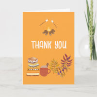 Smore campfire fall leaves baby shower photo 