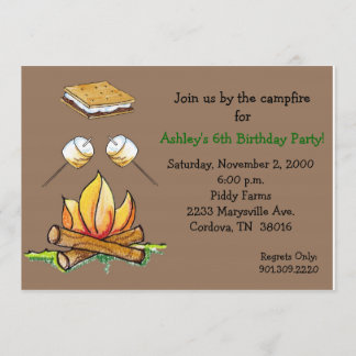 Smore Campfire Invitation