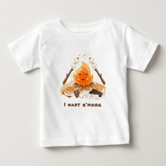 S'more Cute Fun Campfire Baby T-shirt (Front)