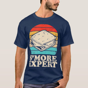 Smore Expert Retro 70s Distressed Camping T-Shirt