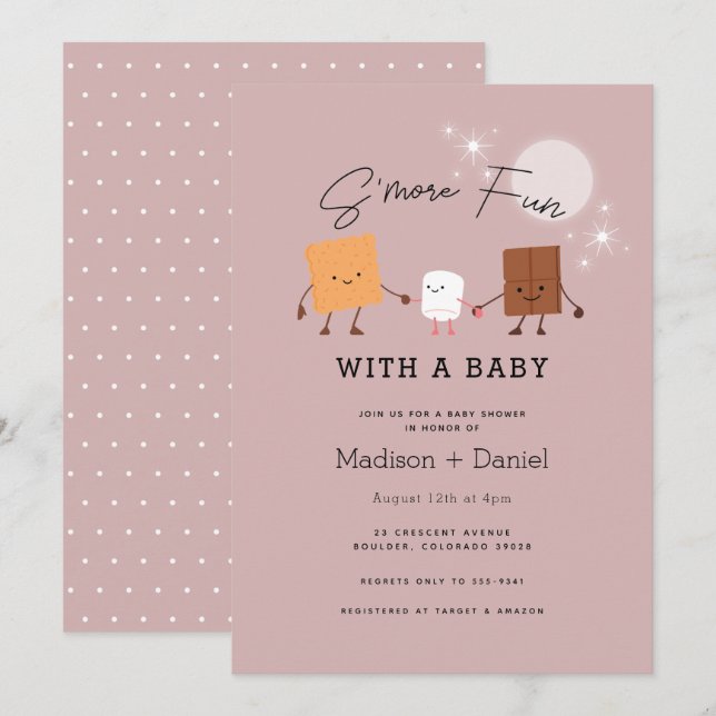 S'more Fun Campfire Baby Shower Invitation (Front/Back)