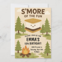 S'more Fun Campfire Birthday Party Invitation
