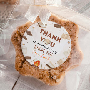 S'more Fun Campfire Camping Kids Birthday Classic Round Sticker