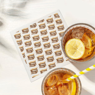 Smore Fun Cute Campfire Camping Kids Birthday Napkin