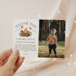 Smore Fun Cute Campfire Camping Kids Birthday Thank You Card<br><div class="desc">Smore Fun Cute Campfire Camping Kids Birthday Thank You Card</div>