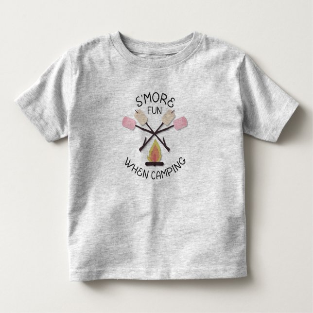 S'more Fun When Camping Outdoors Lover Gift Toddler T-Shirt (Front)