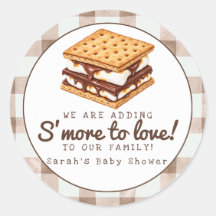 S'more Love Baby Shower Favour Sticker