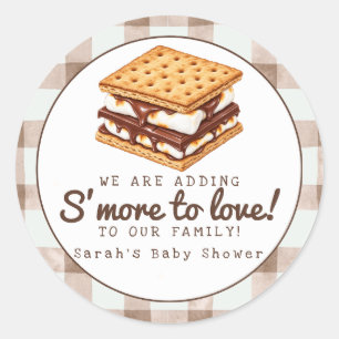 S'more Love Baby Shower Favour Sticker
