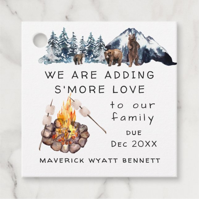 S'more Love | Baby Shower Favour Tag (Front)