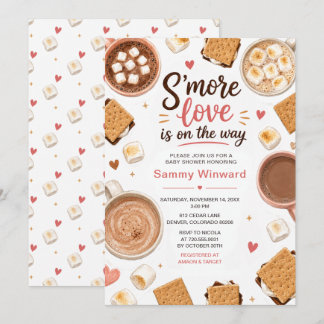 S'more Love Baby Shower Marshmallow Invitation