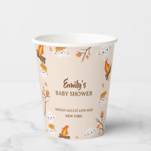 S'more Love Fall Rustic Camping Baby Shower Paper Cups