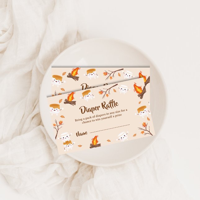 S'more Love Rustic Fall Diaper Raffle Baby Shower Enclosure Card (S'more Love Rustic Fall Diaper Raffle Baby Shower Enclosure Card)