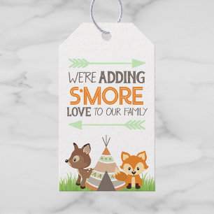 S'more Love Woodland Camper Baby Shower Favour Tag