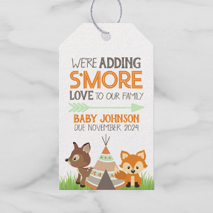 Smore Love Woodland Camper Baby Shower Favour Tags