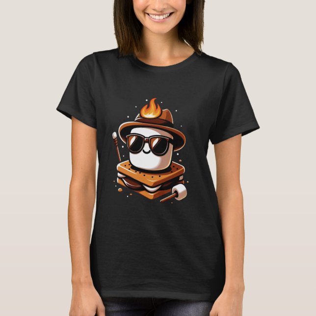 Smore Marshmallow Cute Dab Dance Camping Camper T-Shirt (Front)