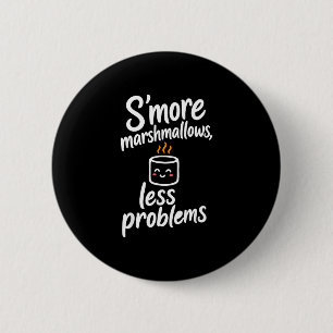 S'more marshmallows  6 cm round badge
