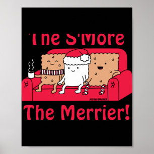 Smore Merrier Cute Kids Cartoon Christmas  Poster