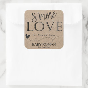 S'More Rustic Kraft Favour Tag for Baby Shower