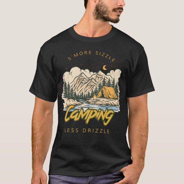 Smore Sizzle Less Drizzle Camping Women retro T-Shirt (Front)