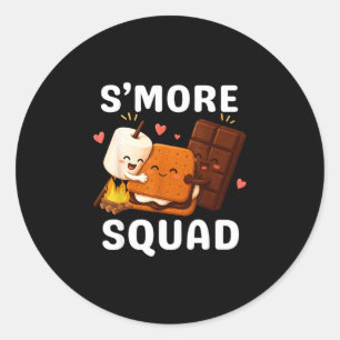 S'more squad camping cute smores campfire crew classic round sticker