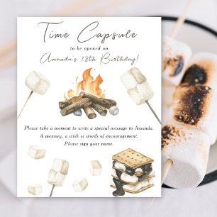 S'more Time Capsule 1st Birthday party Poster